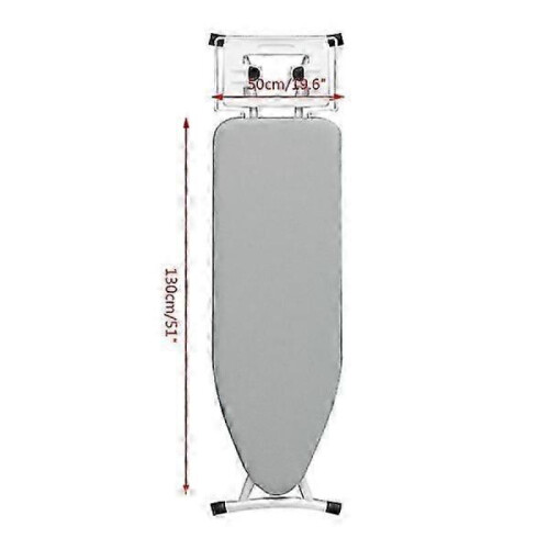 (130*50cm) Polyester ironing board cover High temperature resistant double layer ironing board cover Gray