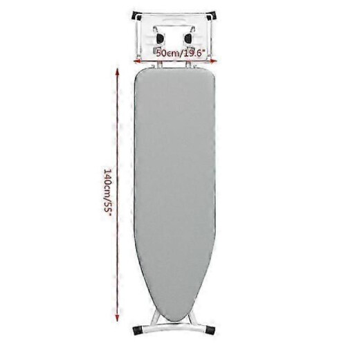 (140*50cm) Polyester ironing board cover High temperature resistant double layer ironing board cover Gray