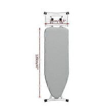 (120*37cm) Polyester ironing board cover High temperature resistant double layer ironing board cover Gray