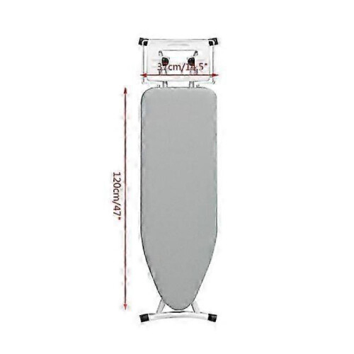 (120*37cm) Polyester ironing board cover High temperature resistant double layer ironing board cover Gray