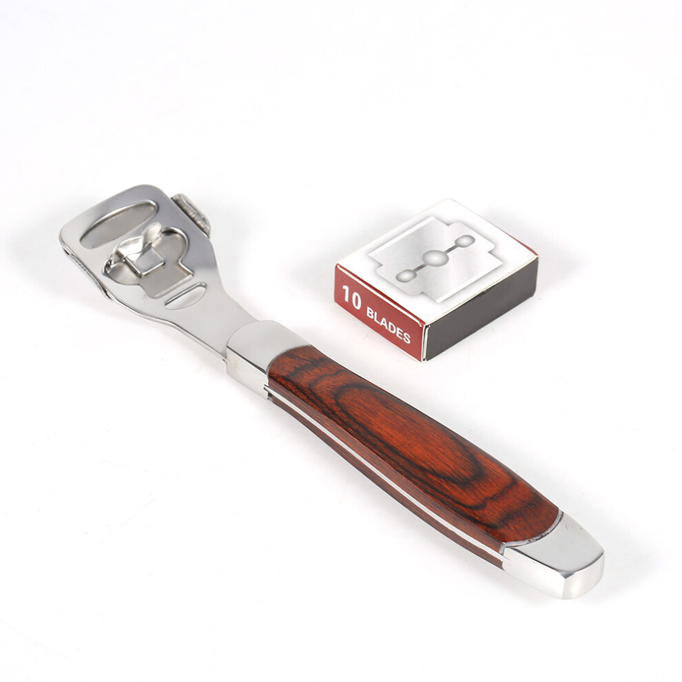 Wooden Handle Pedicure Tool Dead Skin Foot Scraper