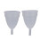 2 Pezzi Coppa Mestruale in Silicone Bianca 1