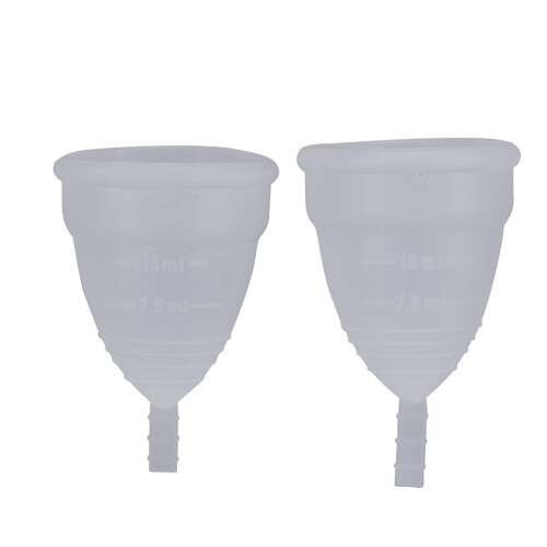 2 Pezzi Coppa Mestruale in Silicone Bianca
