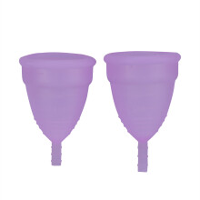 2 Pezzi Coppa Mestruale in Silicone Viola