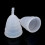 2 Pezzi Coppa Mestruale in Silicone Bianca 2