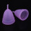 2 Pezzi Coppa Mestruale in Silicone Viola 2