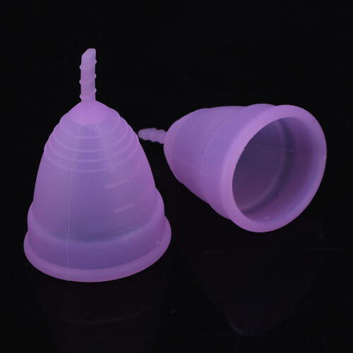 2 Pezzi Coppa Mestruale in Silicone Viola 1