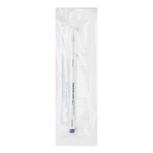 Sterilized Eyebrow Tattoo Marker Pen w/ Ruler