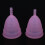 2 Pezzi Coppa Mestruale in Silicone Rosa 2