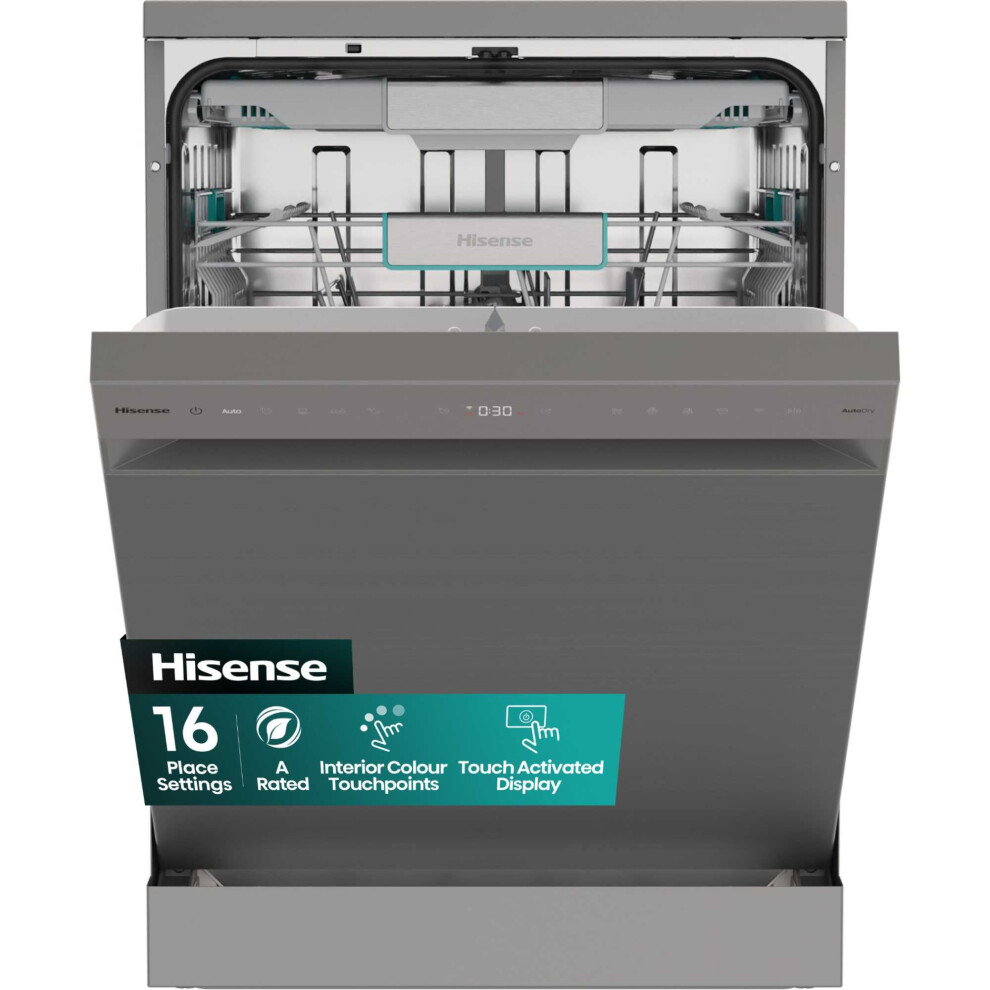 Hisense Standard Dishwasher - Stainless Steel - A Rated