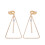 Geometric Alloy Triangle Dangle Earrings Silver 1
