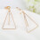 Geometric Alloy Triangle Dangle Earrings Silver 2