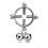 1Pcs Steel Circle Round Bell Screw False Nipple Ring 1