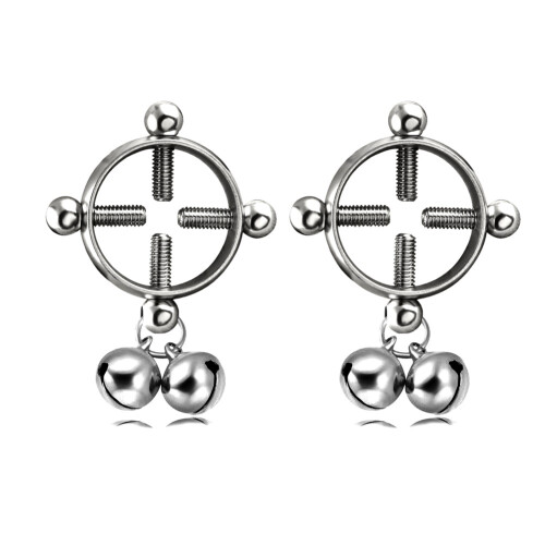 1Pcs Steel Circle Round Bell Screw False Nipple Ring 1