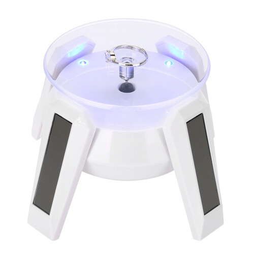 Solar 360 Rotating Watch Phone Stand LED Light White 2
