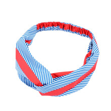 Fashion Printing Hairband Elastic Wrap Accessory (Blue Red)