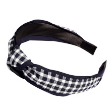 Fashion Lady Cloth Cross Knot Hair Hoop Hairband (Black)