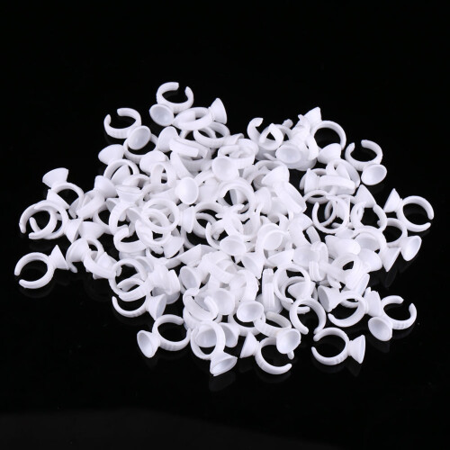 100pc Anelli dito tazze inchiostro tatuaggio