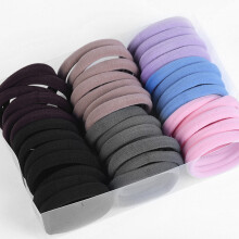 40pcs Big Ponytail Holder Elastic Hairband (Dark Mixed)