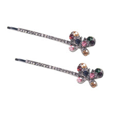 1 Pair Women Alloy Rhinestone Hair Clip CHG-1422