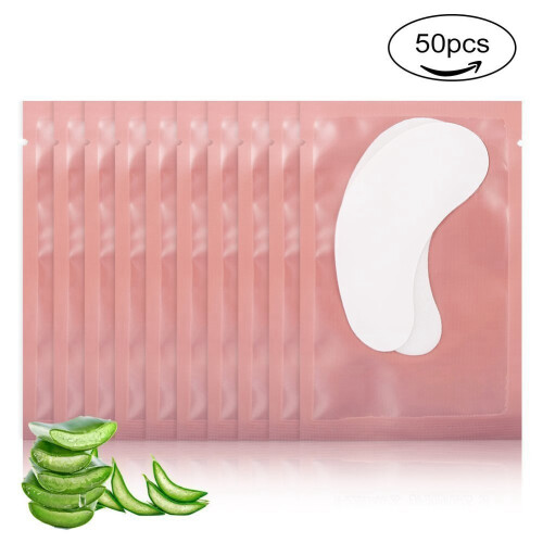 50x Hydrogel Oogmaskers Wimperverlenging Roze 1