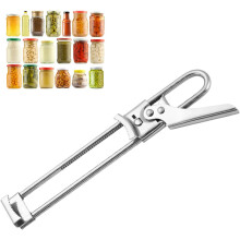 Abridor de potes ajustável, abridor de latas profissional em aço inoxidável para tampas de latas, multifuncional e que economiza esforço, ad