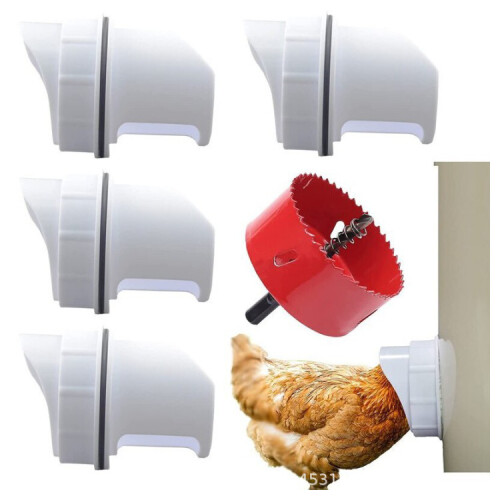 Ταΐστρα κοτόπουλου DIY, 4 θύρες ταΐστρας κοτόπουλου που προστατεύονται από παράσ