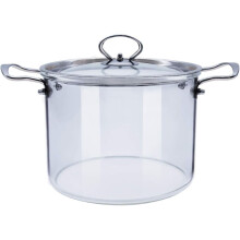 Marmite en verre avec couvercle Marmite en verre transparent (3,5 L)