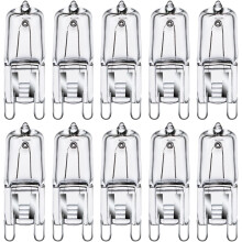G9 Halogen Bulbs G9 33W (34W) Capsule Bulbs G9 230V 2800K Warm White Dimmable 10 Pack