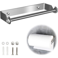 Dispensador de toalhas de papel, suporte para rolo, dispensador de toalhas de papel de parede, papel alumínio, dispensador de toalhas de pap