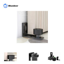 Ajustable Guide de Plancher Mur/porte Guide Inférieur Pour Porte en Bois Coulissante Noir