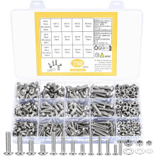 Set van 750 zeskantschroeven, bouten, moeren en ringen, M3 M4 M5 zeskantschroeven, bouten, alle