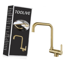 Mitigeur Cuisine Rabattable,robinet Cuisine Rabattable D'or Brossé En Acier Inoxydable,Robinet Pliable Moderne