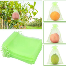 Bolsas protectoras para uvas, 100 unidades. Bolsas de organza transpirables con cordón ajustable de 30 cm x 20 cm.