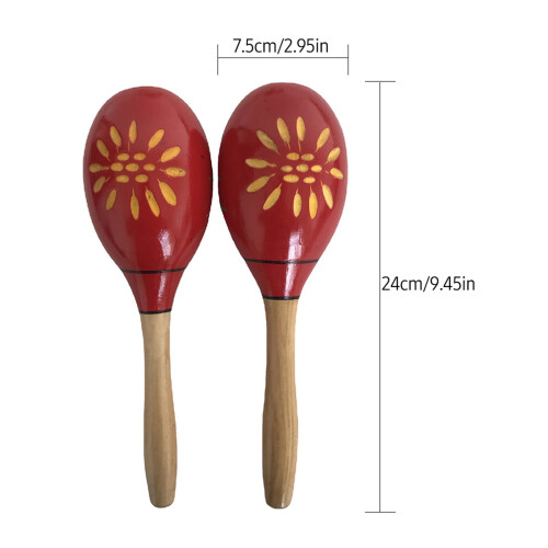 Kid's Wooden Percussion Instruments - Bright Design Comfortable Handle 1