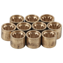 (9.5MM with Teeth) 10pcs Brass Tip Snooker Pool Ferrules Repair Tool 9MM No Teeth