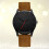 Trendy Simple Analog Quartz PU Strap Wristwatch Brown 2