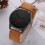 Trendy Simple Analog Quartz PU Strap Wristwatch Brown 4
