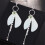 Wings Alloy Tassels Long Earrings White 2