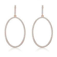 Female Rhinestone Alloy Ear Drop Dangle Earrings