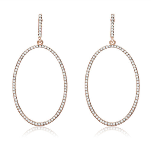 Female Rhinestone Alloy Ear Drop Dangle Earrings