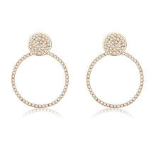 Women Round Dangle Earrings Alloy Charm Jewelry