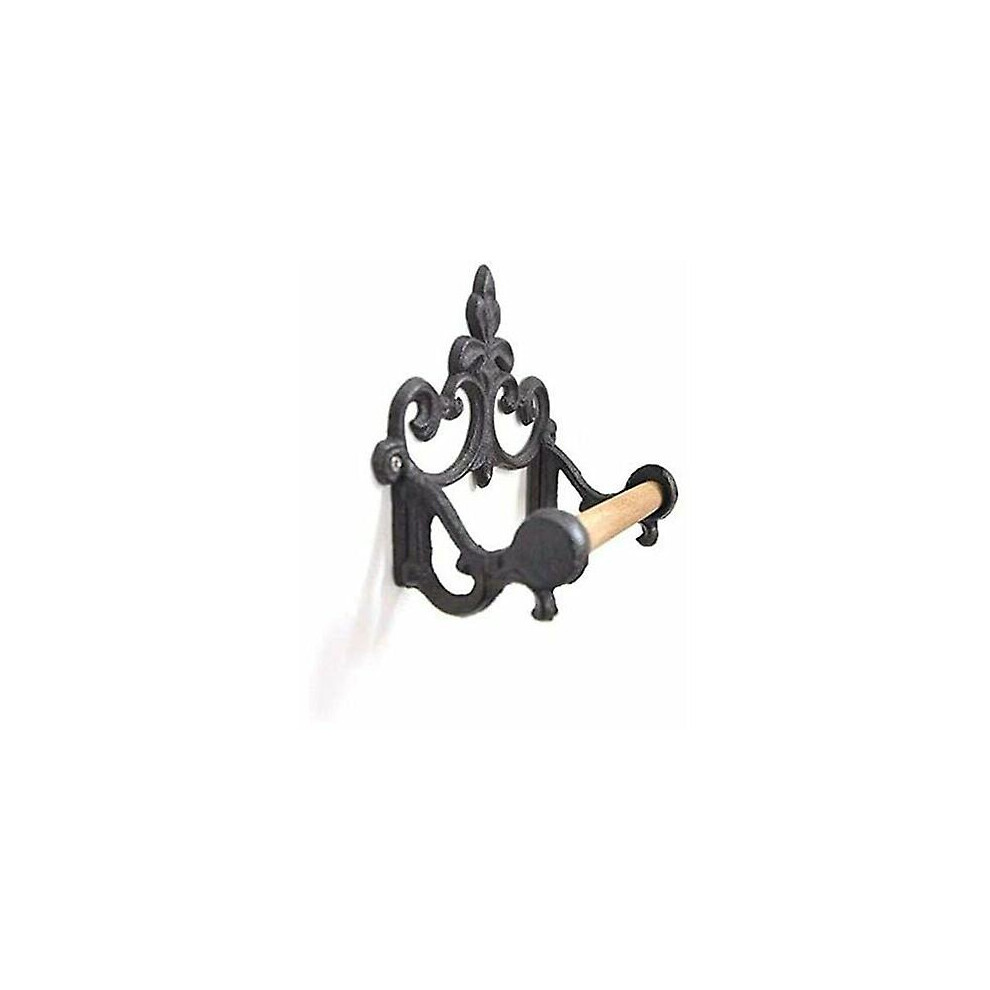 Kikidex (As Show, One Size) Vintage Cast Iron Toilet Paper Holder For Kitchen And Bathroom Brown