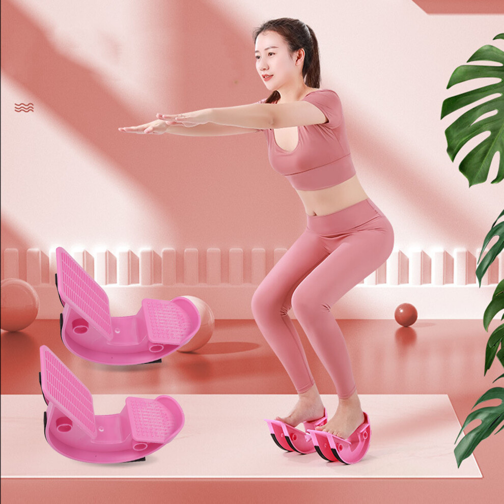Pink 2Pcs Slant Board Calf Stretcher - Foot & Body Rehabilitation