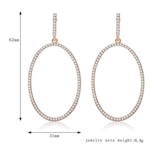 Female Rhinestone Alloy Ear Drop Dangle Earrings 1