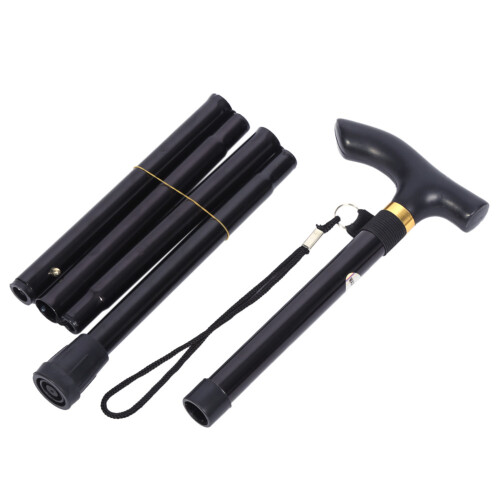 AntiShock Telescopic Walking Climbing Stick Black
