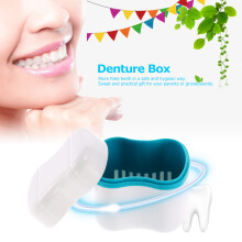 Scatola Pulizia Dentiera Portatile con Cestino