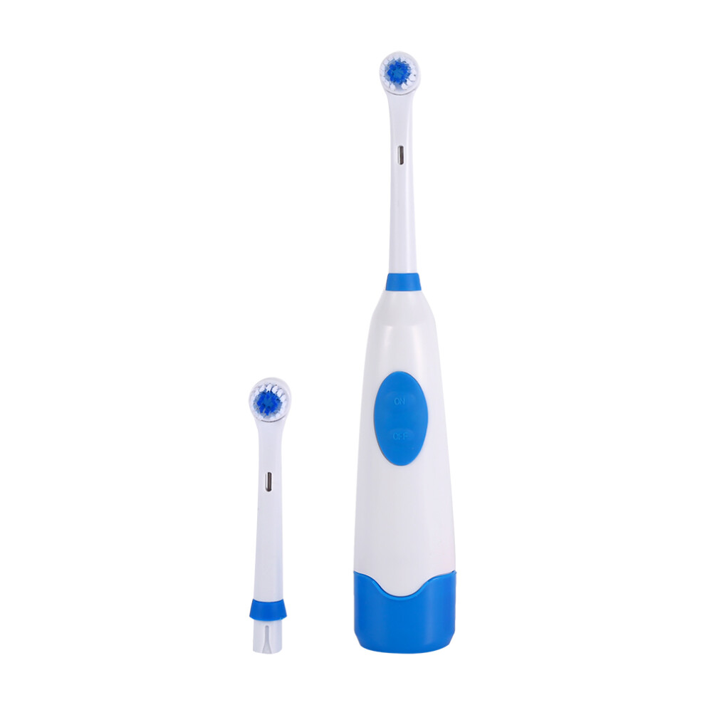 Electric Toothbrush with 2Pcs Brush Heads Blue Dental Care