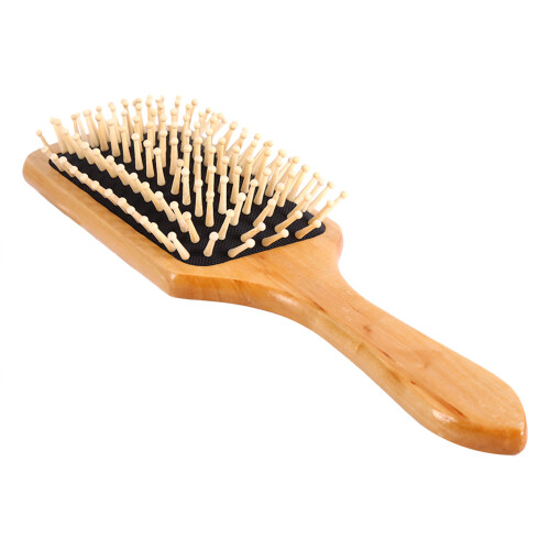 Spazzola Massaggio Capelli Legno Naturale Nero 2