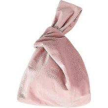 (Pink) Small Velvet Wristlet Purse for Women Elegant Clutch Evening Bag Wrist Bag Sleeve-Knot-Pouch